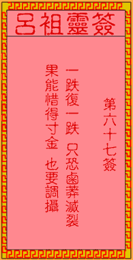 吕祖灵签 第67签:古人张飞战张郃